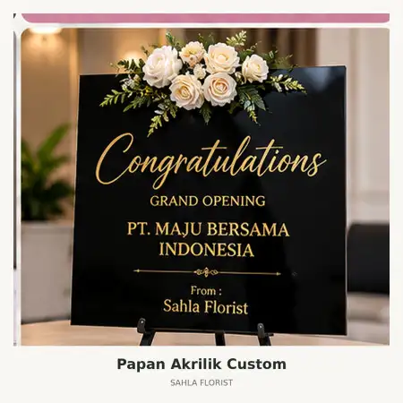 Papan Bunga Akrilik Batu Ampar